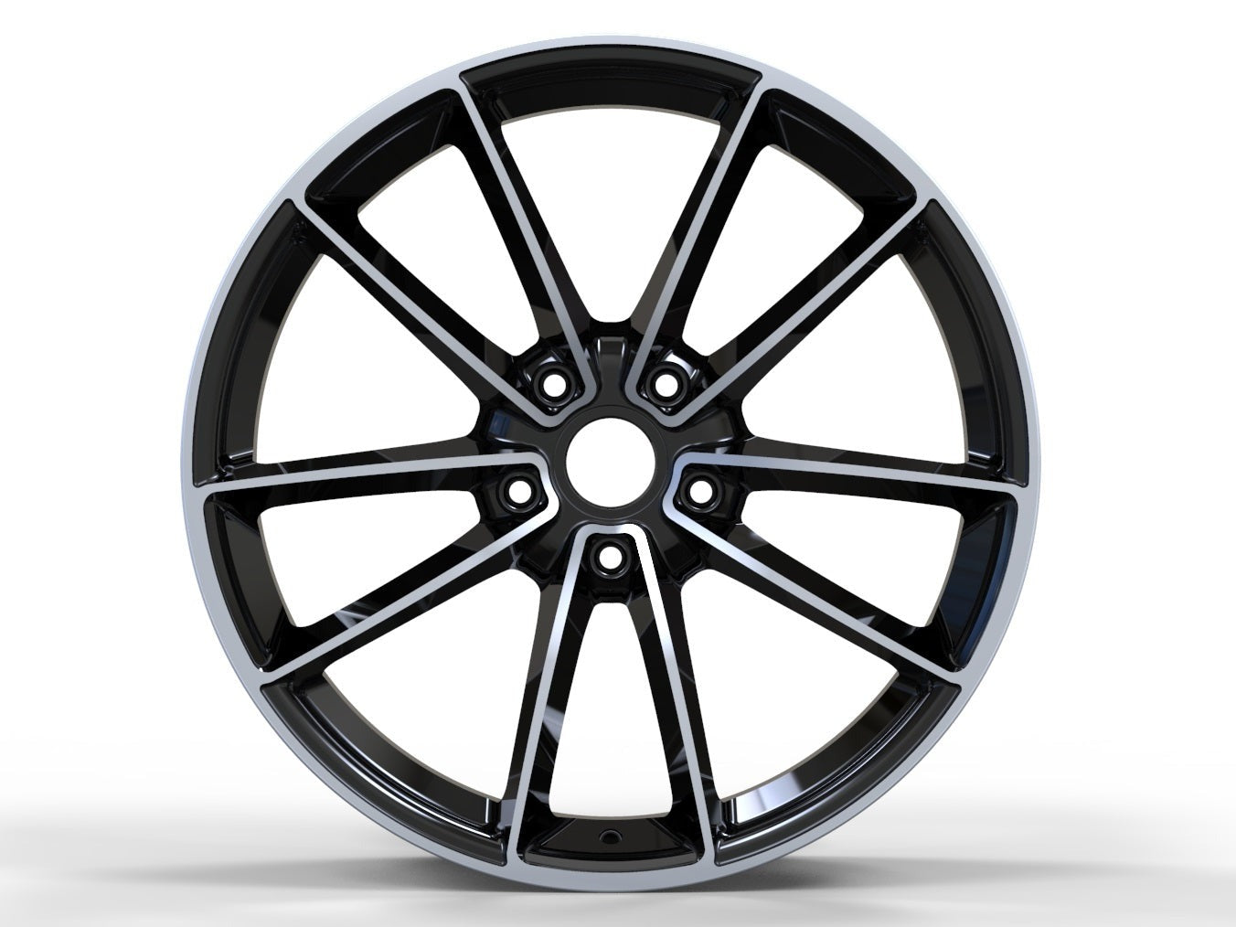 We manufacture premium quality forged wheels rims for PORSCHE 911 in any design, size, color. Wheels size: Front: 22 x 10 ET 48 Rear: 22 x 11.5 ET 61 PCD: 5 x 130 CB: 71.6 Forged wheels can be produced in any wheel specs by your inquiries and we can provide our specs Compared to standard alloy cast wheels, forged wheels have the highest strength-to-weight ratio; they are 20-25% lighter while maintaining the same load factor. Finish: brushed, polished, chrome, two colors, matte, satin, gloss