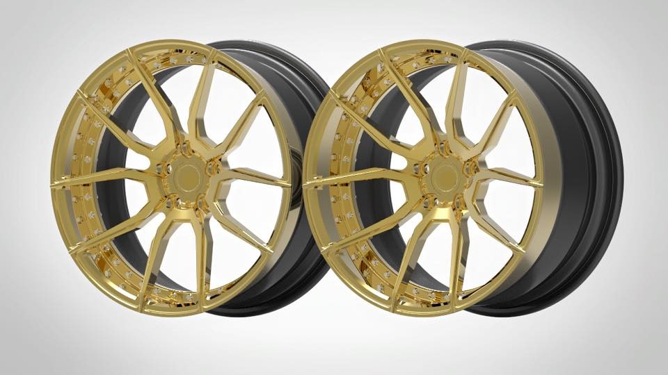 عجلات مصقولة مكونة من 3 قطع لسيارة فيراري F40