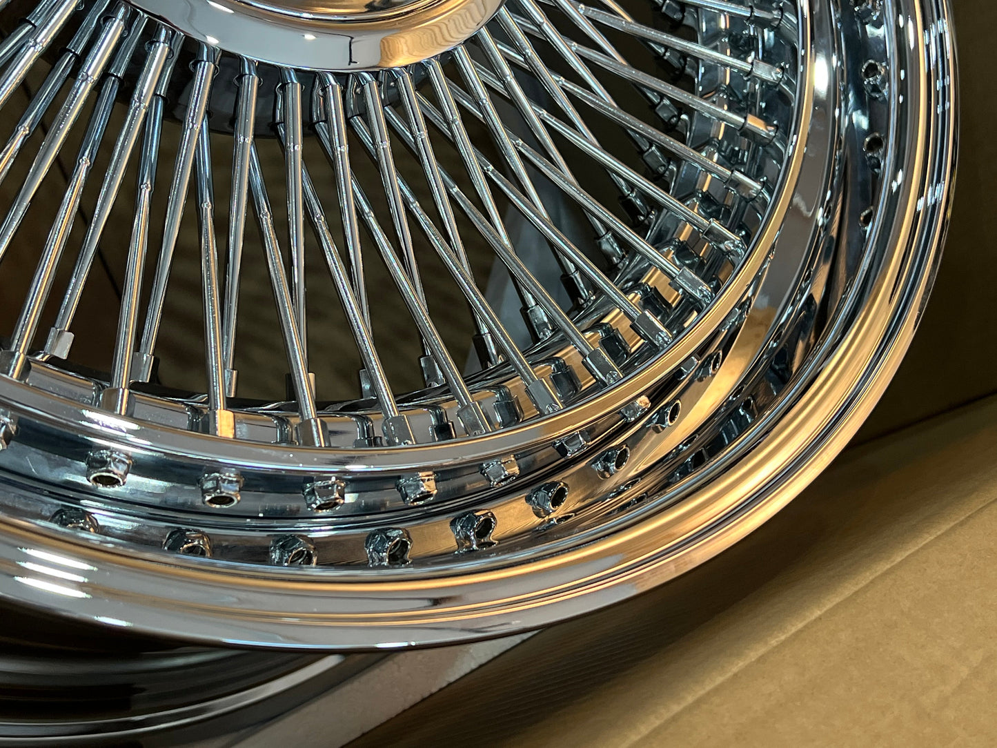 We manufacture premium quality forged wire wheels rims for CADILLAC ESCALADE CT4 CT6 XT6 CT5 XT4 XT5 CTS in any design, size, color. Central Part: Stainless Steel Spokes: 20 inch - 100 Spokes 22 inch - 140 Spokes 24 inch - 180 Spokes 26 inch - 200 Spokes Forged wire wheels can be produced in any wheel specs by your inquiries and we can provide our specs