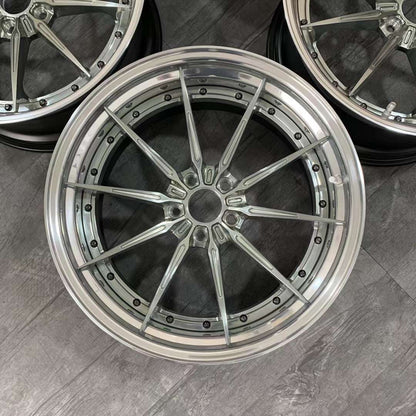 عجلات مصقولة مكونة من 3 قطع لسيارة فيراري F355