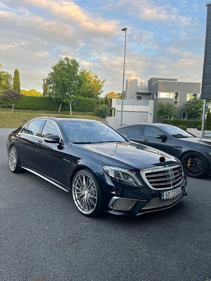 P103 We produced premium quality forged wheels rims for MERCEDES BENZ S CLASS W222 Our wheels sizes: Front 22 x 9 ET 31 Rear 22 x 10 ET 35 Finishing: Polished Forged wheels can be produced in any wheel specs by your inquiries and we can provide our specs